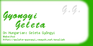 gyongyi geleta business card